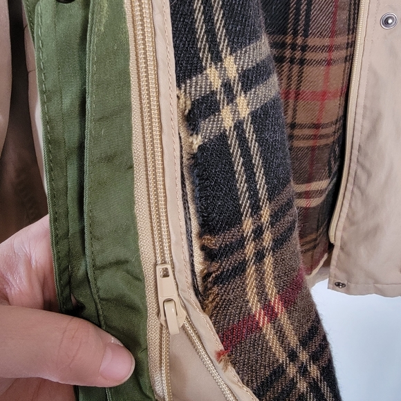 Vintage Blair Tan Jacket LG Retro 90s Y2K Flannel Lined Hooded Coat - Picture 13 of 15